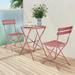 3-Piece Bistro Set Folding Outdoor Furniture Sets with Premium Steel Frame Portable Design for Bistro & Balcony