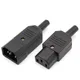 5 Pair New DIY 10A 250V Black IEC C13 C14 female male Plug Rewirable Power Connector 3 pin AC Socket