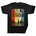 Men Women Birthday Anniversary T-shirts 1984 40th 40 Years Old Limited Edition Vintage Cotton T
