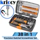 38 In 1 Precision Ratchet Screwdriver Set Magnetic Screwdriver Bit Hex Wrench Set Mini Screw Driver