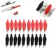 20pcs 28MM Alligator Clip G98 Crocodile Electrical Clamp Testing Probe Meter Black Red With Plastic