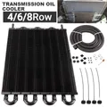 4/6/8 Row Oil Cooler Kit Radiator Car Transmission Aluminum Plate & Fin Oil Cooler Auto-Manual