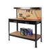 Antestuty 48" W Solid Wood Top Workbench in Black/Brown | 63 H x 48 W x 24 D in | Wayfair T2583P164282
