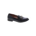 Naturalizer Flats: Slip-on Chunky Heel Casual Black Print Shoes - Women's Size 7 1/2 - Almond Toe