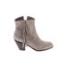 Sam Edelman Ankle Boots: Gray Print Shoes - Women's Size 10 - Round Toe