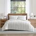 Tahari Mellie Cotton Comforter Set Polyester/Polyfill/Cotton | Full/Queen Comforter + 2 Standard Shams | Wayfair L1E-3CS-FUQU-AZ-WHTPM