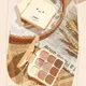 Novo Makeup Toast 9 Color Eyeshadow Pallette Matte Glitter Cute Eye Shadow Tray Make Up Pallet