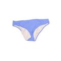 Shade & Shore Swimsuit Bottoms: Blue Solid Swimwear - Women's Size Medium