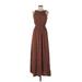Casual Dress - Maxi: Brown Tortoise Dresses - Women's Size 10