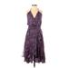 Haute Hippie Casual Dress - Wrap V-Neck Sleeveless: Purple Dresses - Women's Size X-Small