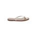 Shade & Shore Flip Flops: White Solid Shoes - Women's Size 7 - Open Toe