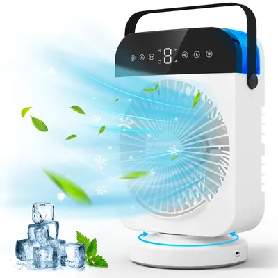 Portable Cold Air Conditioner for Room Evaporative Air Cooler Desktop Air Conditioning Fan