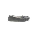 Flats: Moccasin Platform Casual Gray Print Shoes - Kids Girl's Size 3