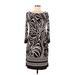 En Focus Studio Casual Dress: Black Baroque Print Dresses - Women's Size 8