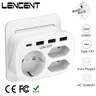 LENCENT EU Multiple Wall Plug 7 in 1 Socket with 3 AC Outlets 3 USB Ports and 1 Type C Multiple Plug