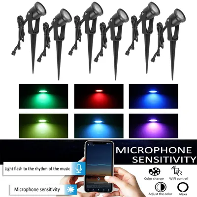 Magic Home/Alexa LED WIFI Smart Lights Pathway Lawn Yard Driverway Landscape Lamps DC12V RGB Function Color Garden Lighting