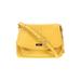 Cole Haan Leather Crossbody Bag: Pebbled Yellow Print Bags
