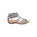 Bearpaw Sandals: Gray Print Shoes - Women's Size 8 - Open Toe
