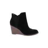 Lucky Brand Ankle Boots: Black Solid Shoes - Women's Size 7 - Almond Toe