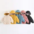 Casual Baby Girls Winter Clothes Kids Light Down Coats with Hoodie Spring Girl Jacket Toddler