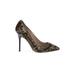 J.Crew Collection Heels: Slip On Stilleto Cocktail Party Gold Shoes - Women's Size 8 - Pointed Toe