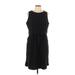 PrAna Casual Dress - Sheath Crew Neck Sleeveless: Black Solid Dresses - Women's Size Large