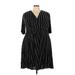 Torrid Casual Dress - A-Line V-Neck 3/4 sleeves: Black Dresses - Women's Size 4X Plus