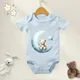 Baby Onesie Boys Girls Romper 100% Cotton Cute Bear Print Jumpsuit Infant Clothing Newborn Costume