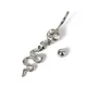 Personalised Snake Belly Button Ring Body Piercing Anti-allergy Navel Studs Stainless Steel Snake