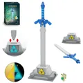 The Master Sword Building Blocks Set with Luminous Tri-Force，Micro Hyrule Building Blocks Set BOTW