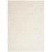 White 138 x 102 x 0.5 in Area Rug - Nourison Rectangle Calvin Klein Linear Hand Tufted Wool/Rayon Indoor/Outdoor Area Rug in Ivory/Wool | Wayfair