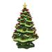 Plow & Hearth Ceramic Christmas Tree w/ Cardinal Lights Ceramic in Green/Red | 14 H x 8.25 W x 8.25 D in | Wayfair 65T79 GRN