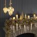 Plow & Hearth Newport Indoor/Outdoor Glitter Garland in Green | 2.36 H x 106.3 W x 2.36 D in | Wayfair 65T63