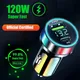 USB C Car Charger PD 120W Super Fast Charging Adapter for iPhone 15 Pro Max Plus 14 13 12 11 iPad