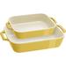 Staub Ceramic 2-piece Rectangular Baking Dish Set Stoneware in Yellow | Wayfair 1029556