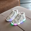 Fashion Flower Lighted Toddler Sneakers Baby Girl Light Shoe For LED 2019 New Kids Spring Autumn