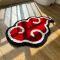 Anime Red Cloud Doormat Tufted Rug Anti-Slip Kitchen Bedroom Handmade Flocking Rug Carpet Living