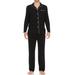 Symmar Dream Coection Micro Moda Jersey Above Knee Bathrobe w/ Pockets | L | Wayfair MIC4003-BK -L