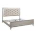 Rosdorf Park Ahuja Queen Tufted Standard Bed Wood & /Upholstered/Faux leather in Gray | King | Wayfair 84758B69ADDC41D6BD6777BB5AA32AA5