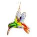 The Holiday Aisle® Large Hummingbird Hanging Figurine Ornament Metal in Green/Red/Yellow | 4.5 H x 3.5 W x 0.2 D in | Wayfair