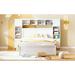 Wildon Home® Desting Bookcase Storage Bed Wood in White | 62.6 H x 92.8 W x 94.3 D in | Wayfair 5B9E2B8852944ACABECD1DED122FEE7C