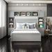 Red Barrel Studio® Rictoria Murphy Bed Wood in Gray | 62.6 H x 92.8 W x 94.3 D in | Wayfair 6FB719BEB53F45DBB3EB32A761A01C4A