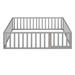 Harriet Bee Twin Size Wood Daybed Frame w/ Fence in Gray | Full | Wayfair D6C44D0F71524381805314538E86B0C4