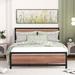 17 Stories Metal & Wood Bed Frame w/ Headboard & Footboard | Queen | Wayfair 74EBE83CE0AA42A284B0F67A33730A94