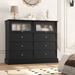 Winston Porter Risby 8 - Drawer Dresser Wood in Black | 39.6 H x 47.2 W x 15.7 D in | Wayfair 7FFDF05F3B604FB3A73927230D37172E