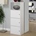 WFX Utility™ 3 Piece Single Storage Cabinet ( 46.75" H x 16.5" W x 12" D) Manufactured Wood in Brown/White | 46.75 H x 16.5 W x 12 D in | Wayfair