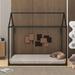 Isabelle & Max™ Remona Iron Canopy Bed Metal in Black | 70.7 H x 41.5 W x 76.6 D in | Wayfair 4C91534786734FA6ADAE9D79450BA47C