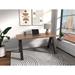 Latitude Run® Modern A-Frame Desk Writing Desk Metal in Black/Gray | 30 H x 60 W x 30 D in | Wayfair 0C658E49B4C8443F839208956858EE25