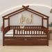 Harper Orchard Demeo Slat Bed in Brown | 65.5 H x 57 W x 79.4 D in | Wayfair C2508DC132B04AB2BC63D754AE0B1E8B