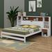 Latitude Run® Emedo Platform Bed w/ Storage Headboard & Drawers Wood in Gray | 45.1 H x 88.5 W x 86.8 D in | Wayfair